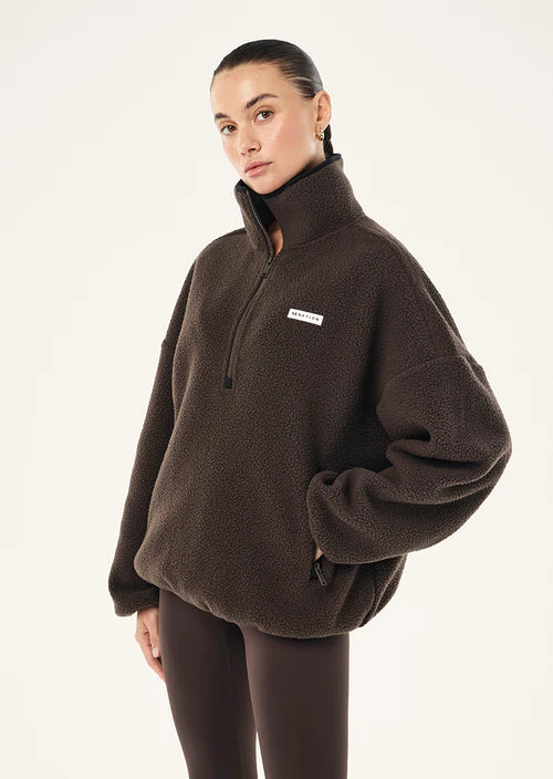 PE NATION - Rotate Quarter Zip - Coffee