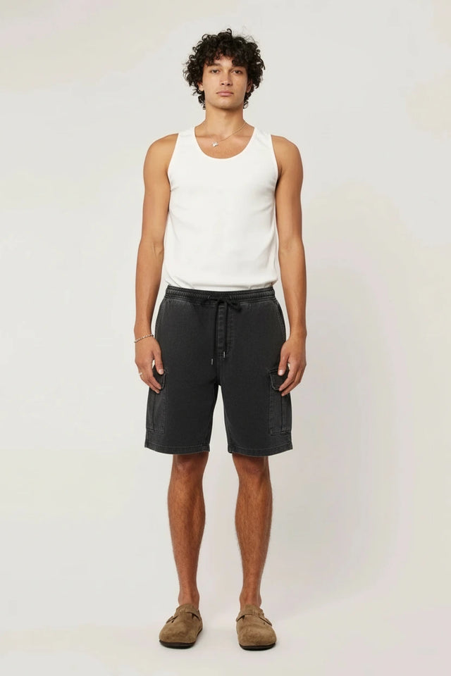 ROLLAS - Tradie Cargo Short - Sulphur Black-Shorts-Rolla's-S-UPTOWN LOCAL