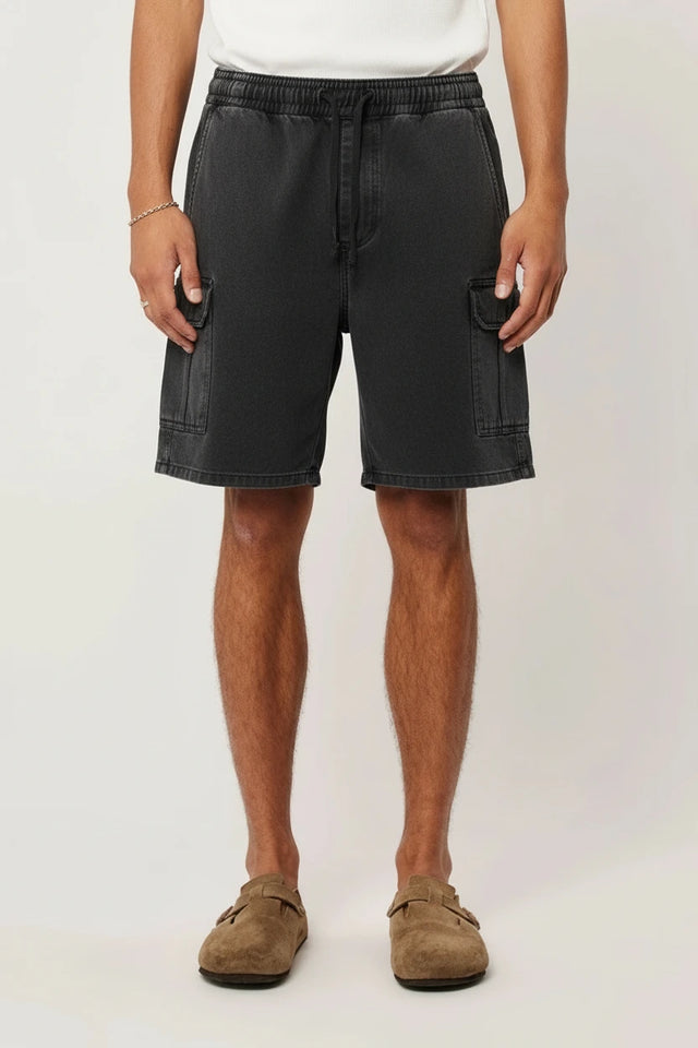 ROLLAS - Tradie Cargo Short - Sulphur Black-Shorts-Rolla's-S-UPTOWN LOCAL