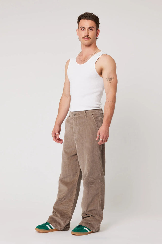 ROLLAS - Ezy Cord Pant - Stone-Denim-Rolla's-30/32-UPTOWN LOCAL
