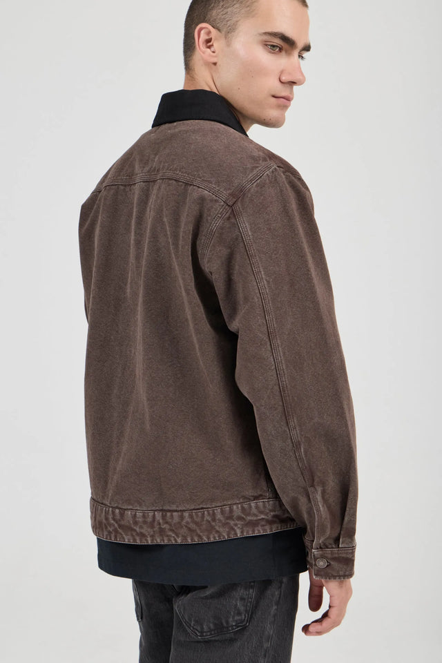ROLLAS - Nailhead Miner Jacket - Dark Brown-Jackets-Rolla's-S-UPTOWN LOCAL