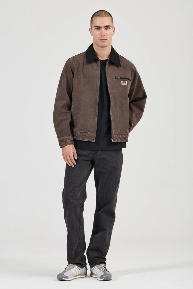 ROLLAS - Nailhead Miner Jacket - Dark Brown-Jackets-Rolla's-S-UPTOWN LOCAL