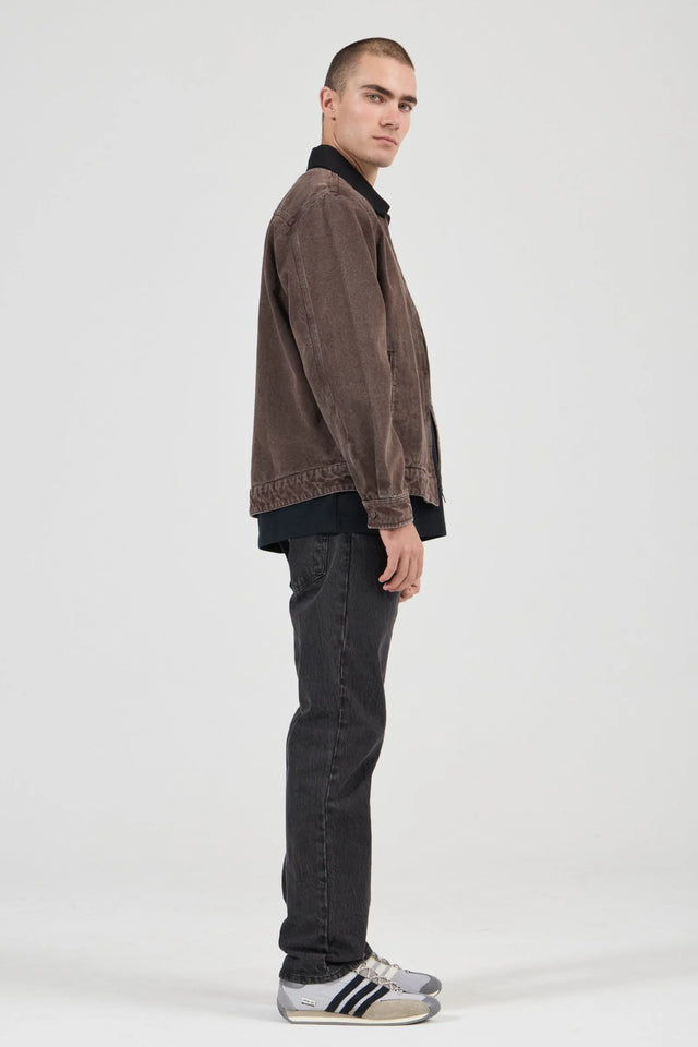 ROLLAS - Nailhead Miner Jacket - Dark Brown-Jackets-Rolla's-S-UPTOWN LOCAL