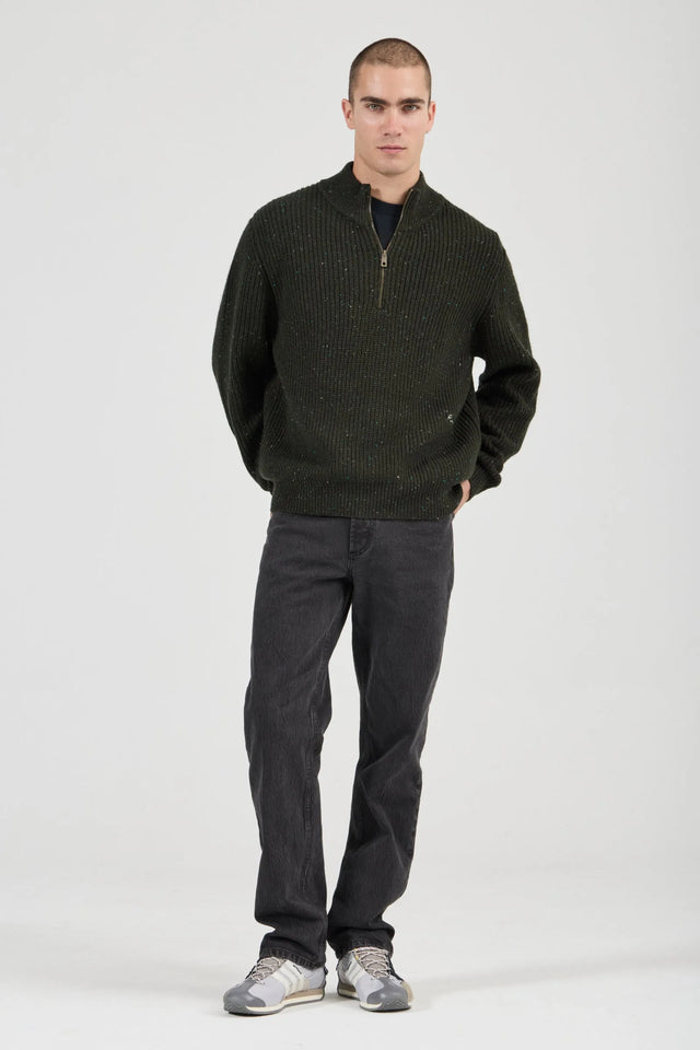 ROLLAS - Fishermans Tweed Polo - Dark Forest-Shirts & Tops-Rolla's-S-UPTOWN LOCAL