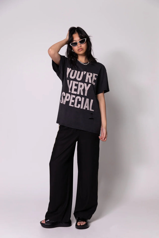 SOMETHING VERY SPECIAL - YVS Trashed Tee - Vintage Black-tee-Something Very Special-S-UPTOWN LOCAL