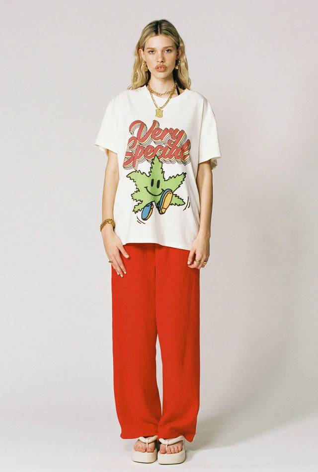 SOMETHING VERY SPECIAL - White Mr Happy Herb Vintage Tee-T-Shirts-Something Very Special-S-UPTOWN LOCAL