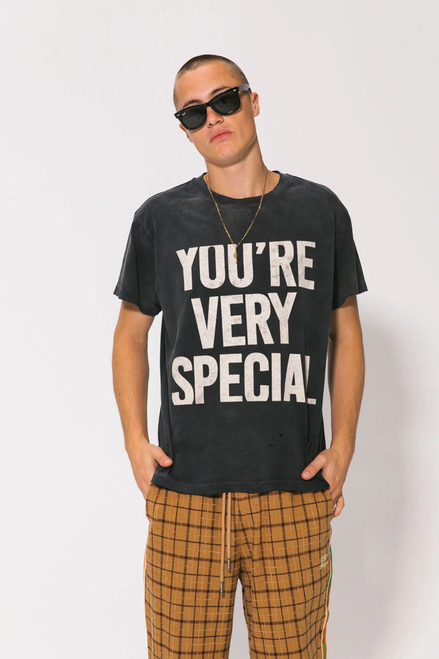 SOMETHING VERY SPECIAL - YVS Trashed Tee - Vintage Black-tee-Something Very Special-S-UPTOWN LOCAL