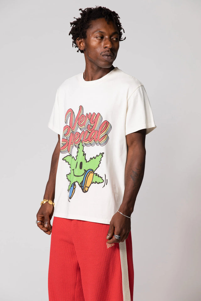 SOMETHING VERY SPECIAL - White Mr Happy Herb Vintage Tee-T-Shirts-Something Very Special-S-UPTOWN LOCAL