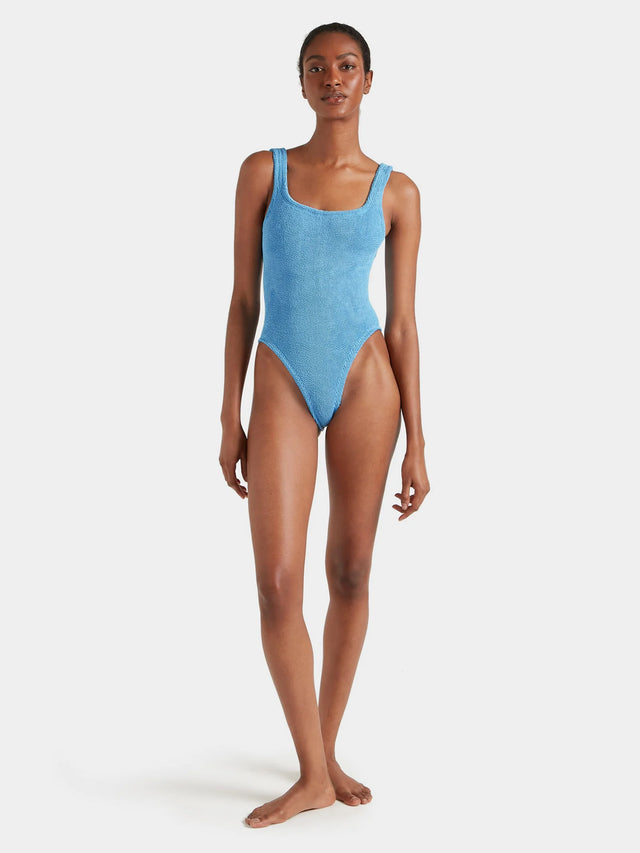 HUNZA G - Square Neck Swim Crinkle - Sky Blue-Swimwear-Hunza G-UPTOWN LOCAL