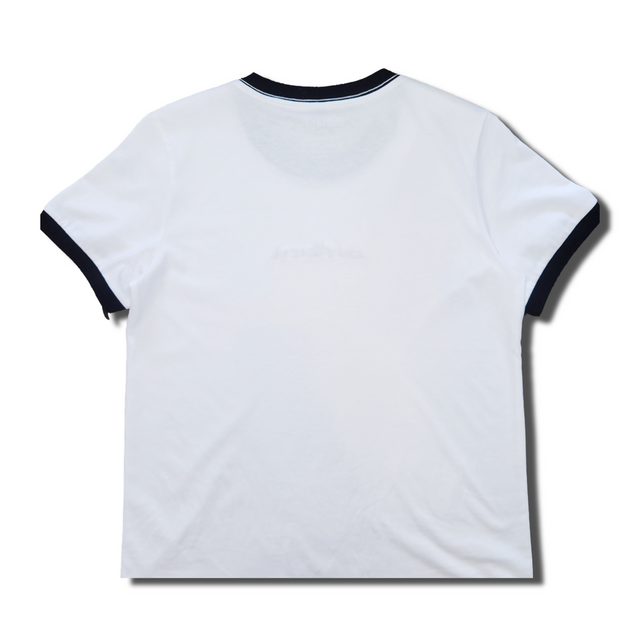 DEAD SMYLE - Unbothered Ringer Tee - Blanco / Nero-T-Shirts-Dead Smyle-XS-UPTOWN LOCAL