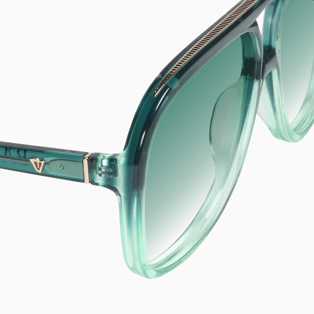 VALLEY - Bang Booie Green w. Gold Metal / Dark Green Gradient Lens-Sunglasses-Valley-UPTOWN LOCAL