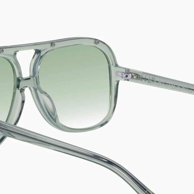 VALLEY - Bang Bang Transparent Sage w. Matte Silver Metal / Light Green Gradient Lens-Sunglasses-Valley-UPTOWN LOCAL