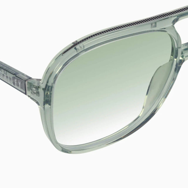 VALLEY - Bang Bang Transparent Sage w. Matte Silver Metal / Light Green Gradient Lens-Sunglasses-Valley-UPTOWN LOCAL