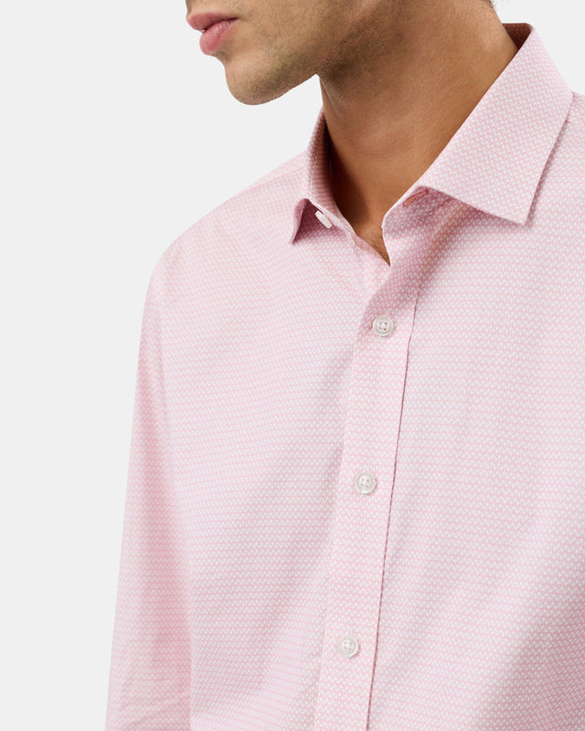 Brooksfield BFC2657 Stretch Performance Regular Fit Shirt in Pink — alternate view