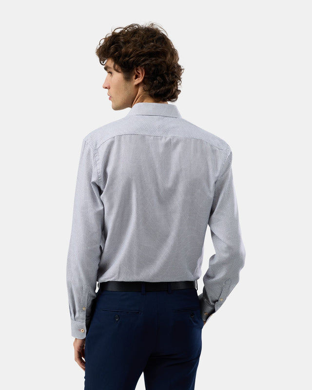 Brooksfield BFC2663 Luxe Slim Fit Business Shirt in White — alternate view