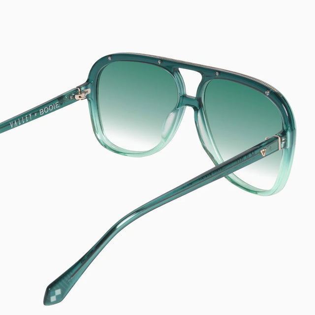 VALLEY - Bang Booie Green w. Gold Metal / Dark Green Gradient Lens-Sunglasses-Valley-UPTOWN LOCAL