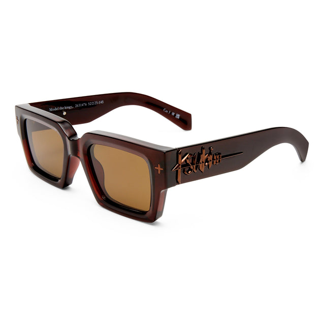 KSUBI - The Kingy Sunglasses - Tobacco — angle view