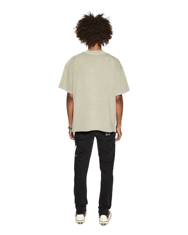Ksubi SOTT Ekcess SS Tee Outback Khaki — Back modeled full length view
