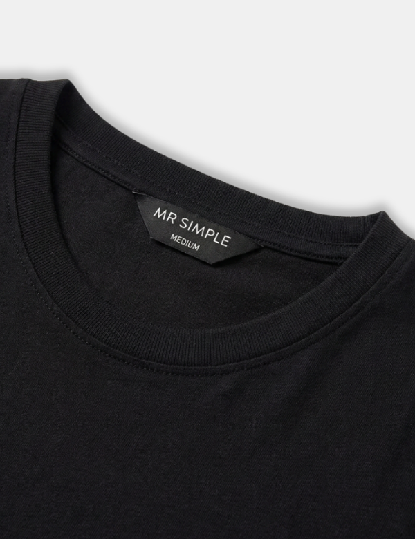 Mr Simple Daschund Dog Embroider Tee - Black - view 3