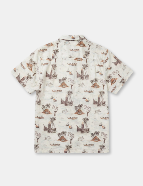 Mr Simple Hawaiian Short Sleeve Shirt - Tiki Sand - view 3
