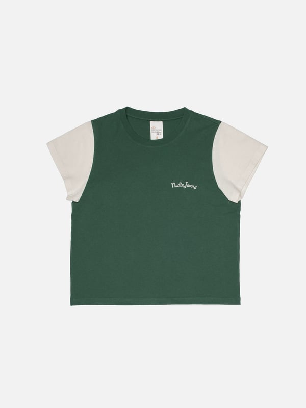 NUDIE JEANS - Frankie T-Shirt Nudie Jeans - Offwhite / Green