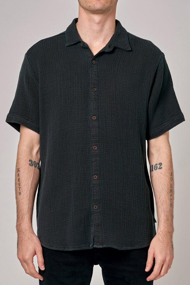Bon Weave Shirt - Washed Black-Shirts-Rolla's-S-UPTOWN LOCAL