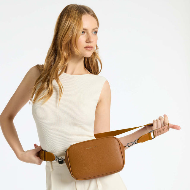 STATUS ANXIETY - Plunder - Web Strap - Camel-Bags-Status Anxiety-UPTOWN LOCAL