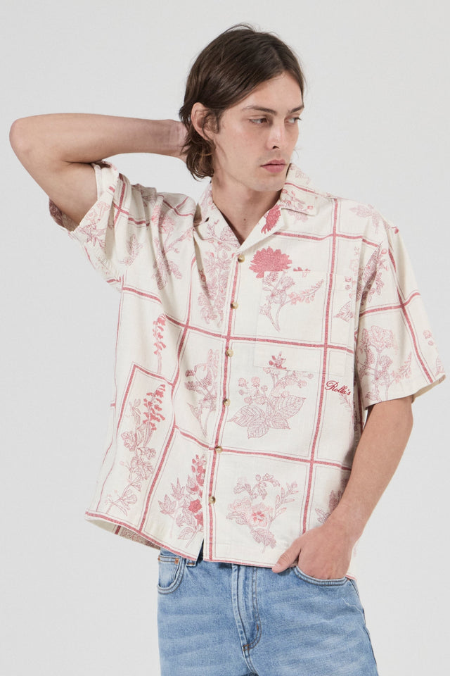 Rolla's Botanicals Bowler Shirt White Red front
