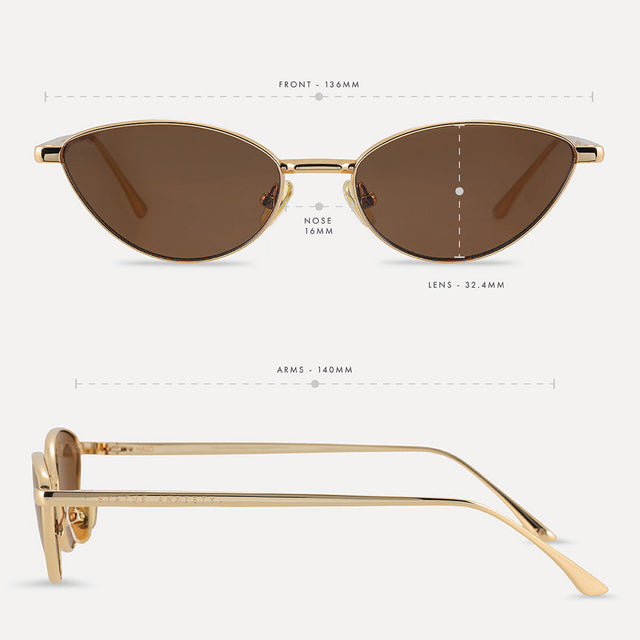 Status Anxiety Halo Sunglasses - Gold
