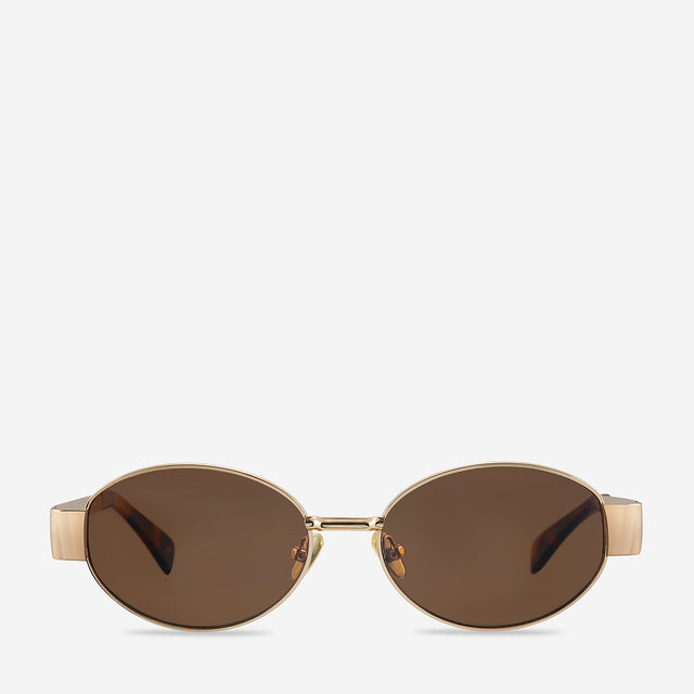 Status Anxiety Spherical Sunglasses - Gold