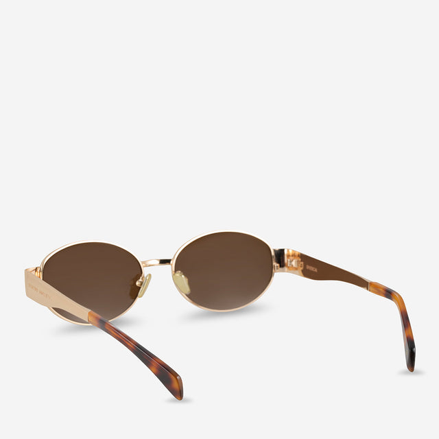 Status Anxiety Spherical Sunglasses - Gold