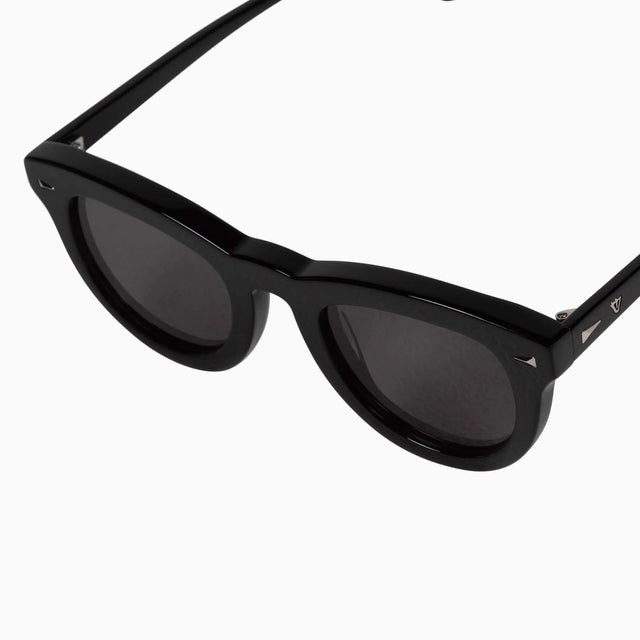 Gripp - Gloss Black w. Silver Metal Trim / Black Lens-Sunglasses-Valley-UPTOWN LOCAL