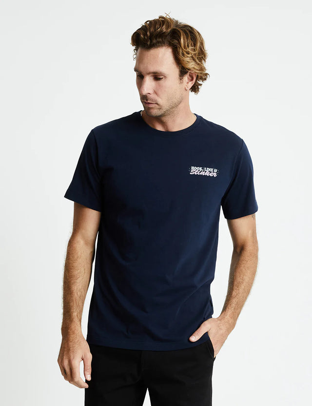 Tourist Tee - Fish N’ Chips Navy-Shirts & Tops-Mr. Simple-S-UPTOWN LOCAL