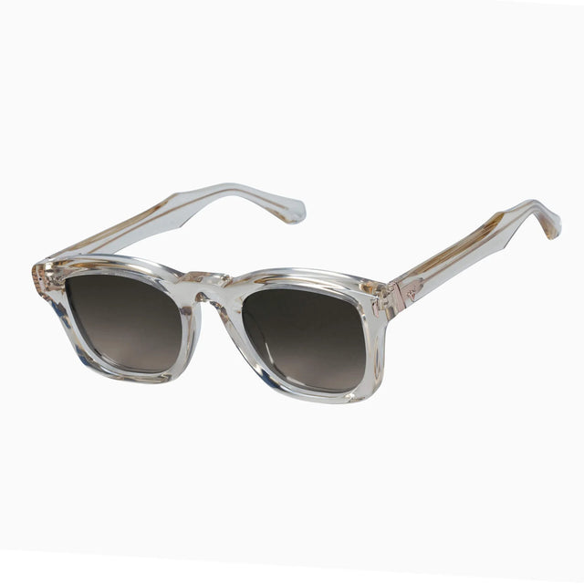 Solomon - Champagne w. Rose Gold Metal Trim / Polarised Brown Gradient Lens-Sunglasses-Valley-UPTOWN LOCAL