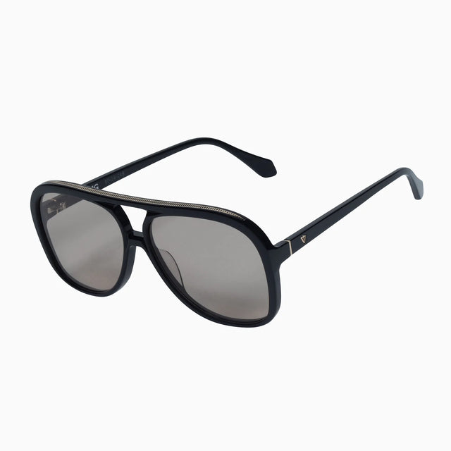 Bang - Gloss Black w/ Gold Metal Trim / POLARISED Brown Gradient Lens-Sunglasses-Valley-UPTOWN LOCAL