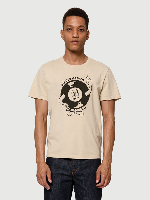 Roy Sound Habits - Cream-T-Shirts-Nudie Jeans-S-UPTOWN LOCAL