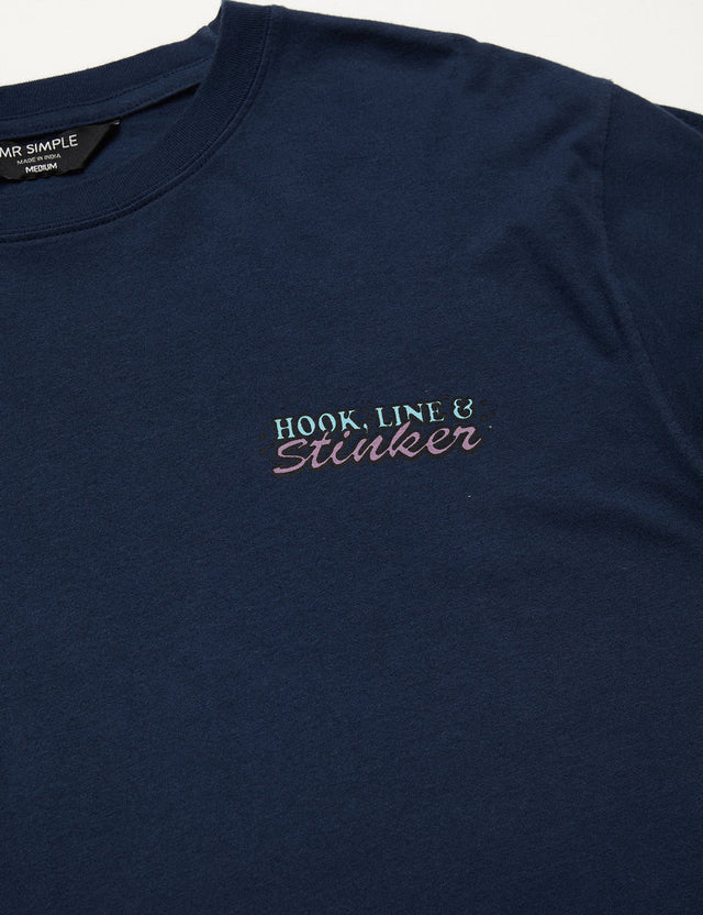 Tourist Tee - Fish N’ Chips Navy-Shirts & Tops-Mr. Simple-S-UPTOWN LOCAL