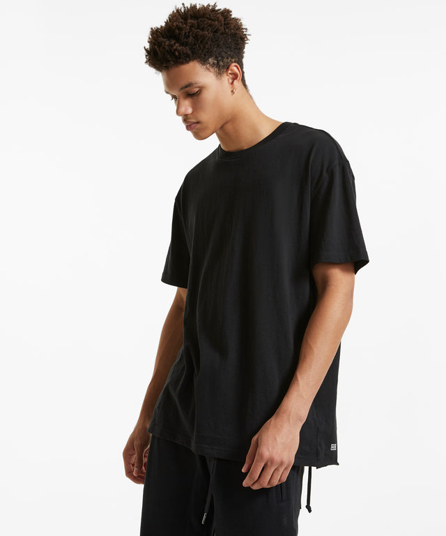 4 X 4 Biggie SS Tee - Jet Black-Shirts & Tops-Ksubi-S-UPTOWN LOCAL