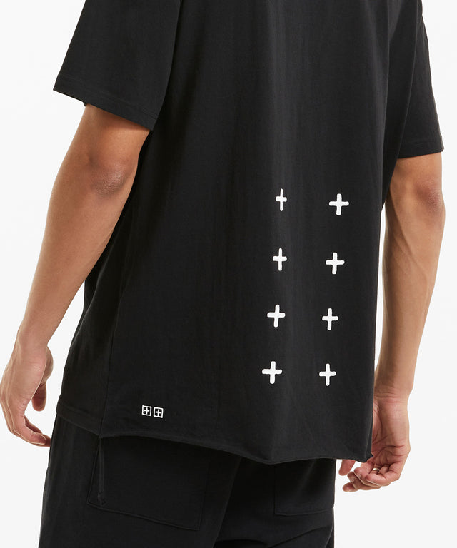 4 X 4 Biggie SS Tee - Jet Black-Shirts & Tops-Ksubi-S-UPTOWN LOCAL