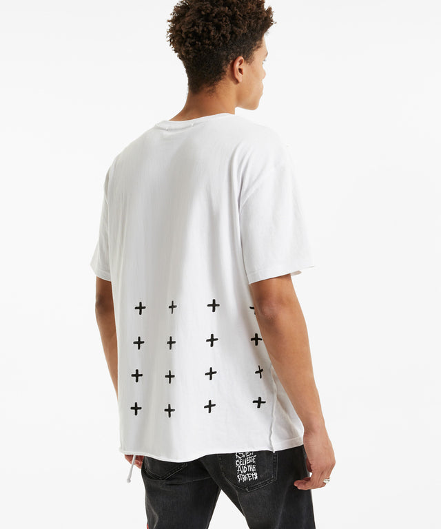 4 X 4 Biggie SS Tee - Optic White-Shirts & Tops-Ksubi-S-UPTOWN LOCAL