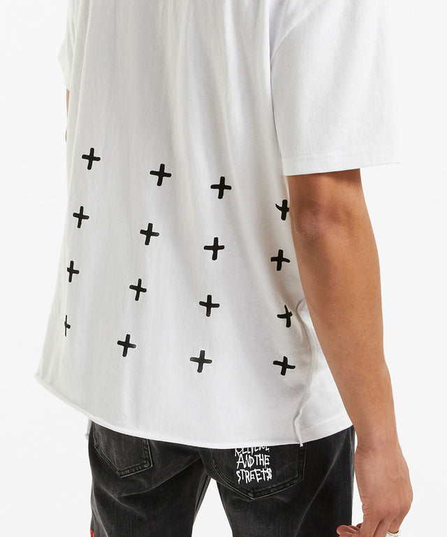 4 X 4 Biggie SS Tee - Optic White-Shirts & Tops-Ksubi-S-UPTOWN LOCAL