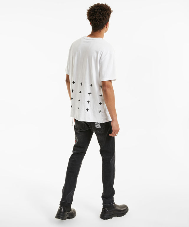 4 X 4 Biggie SS Tee - Optic White-Shirts & Tops-Ksubi-S-UPTOWN LOCAL