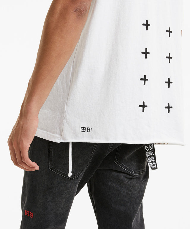 4 X 4 Biggie SS Tee - Optic White-Shirts & Tops-Ksubi-S-UPTOWN LOCAL