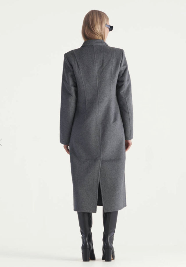 Alba Coat - Dark Grey Marle-Coats & Jackets-Elka Collective-6-UPTOWN LOCAL