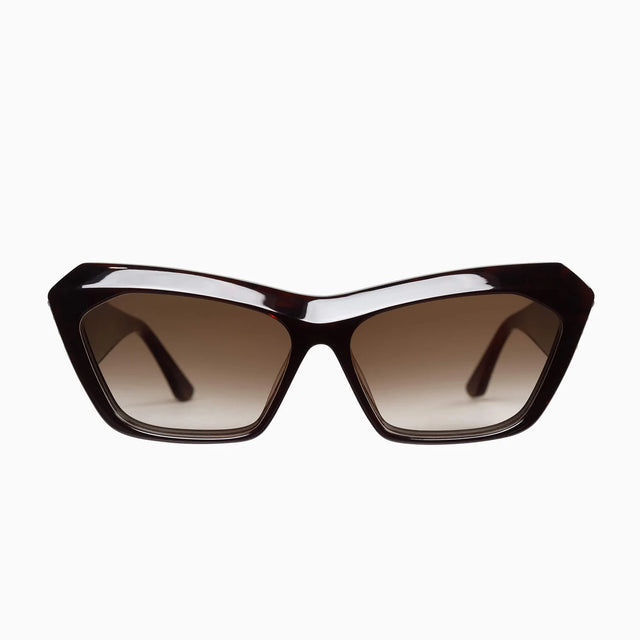 Piaf - Tobacco Tort w. Black Swarovski Crystals Gold Metal Trim / Polarised Brown Gradient Lens-Sunglasses-Valley-UPTOWN LOCAL