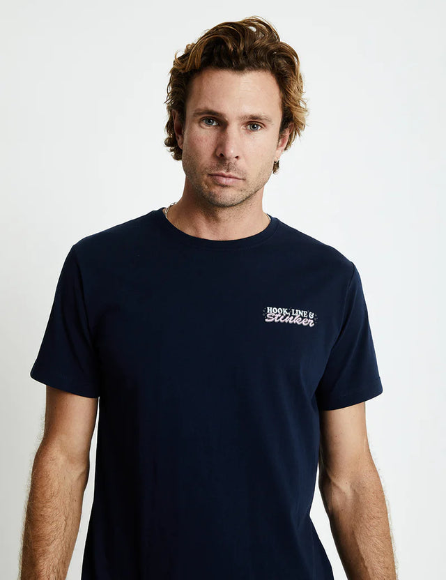 Tourist Tee - Fish N’ Chips Navy-Shirts & Tops-Mr. Simple-S-UPTOWN LOCAL