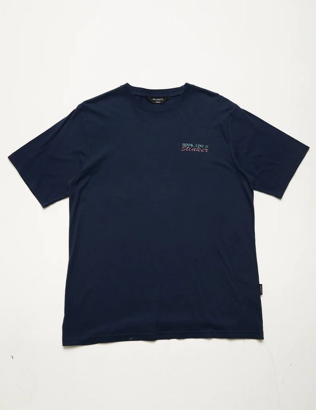 Tourist Tee - Fish N’ Chips Navy-Shirts & Tops-Mr. Simple-S-UPTOWN LOCAL