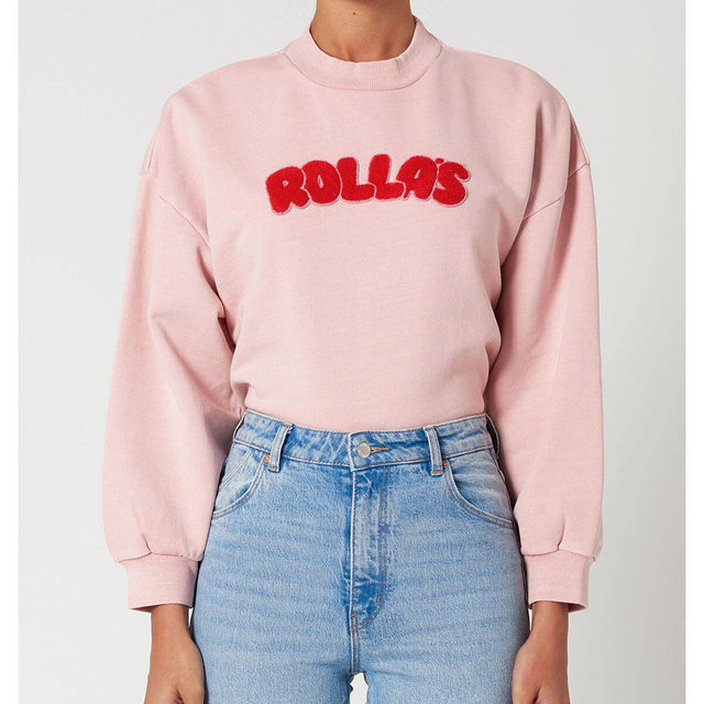 Bubble Logo Slouch Sweater - Peony-Jumpers-Rolla's-6/XS-UPTOWN LOCAL