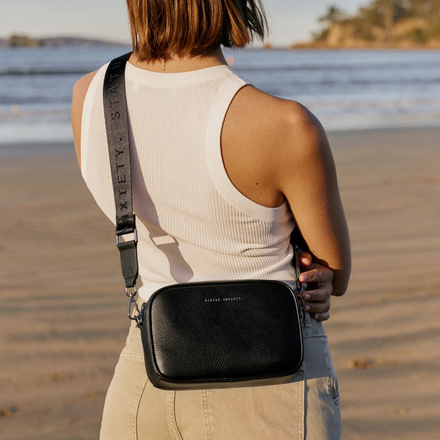 Plunder - Black - Web Strap-Handbags-Status Anxiety-UPTOWN LOCAL
