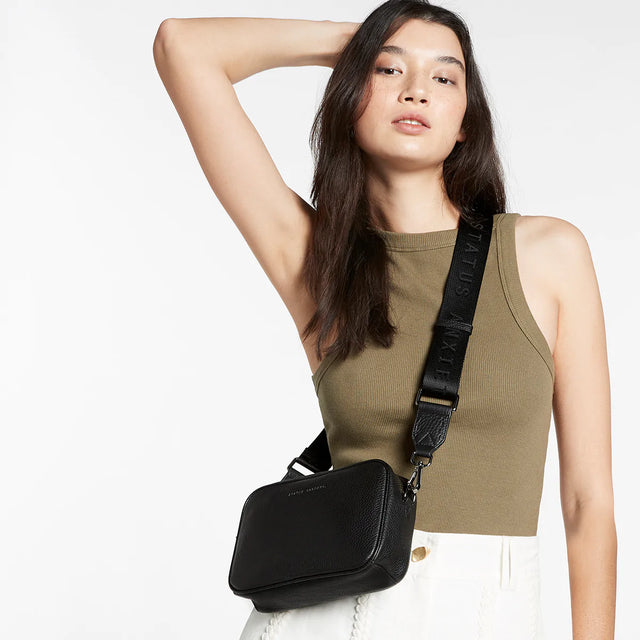 Plunder - Black - Web Strap-Handbags-Status Anxiety-UPTOWN LOCAL